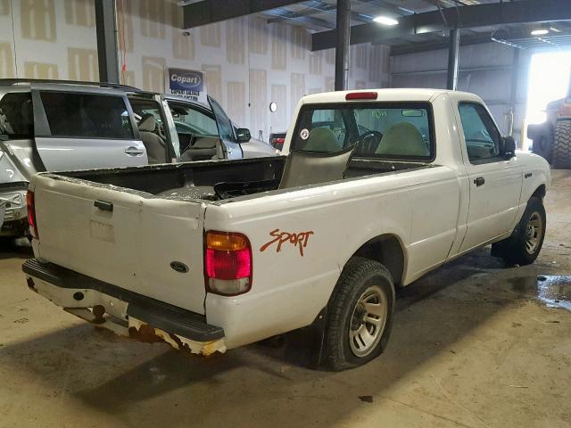 1FTYR10CXXTA29250 - 1999 FORD RANGER WHITE photo 4