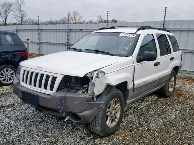 1J4GX48SX4C113654 - 2004 JEEP GRAND CHER WHITE photo 2