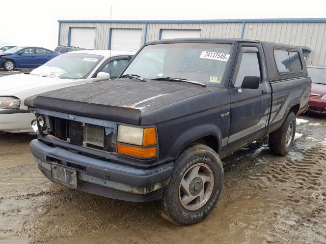 1FTCR11XXMTA02573 - 1991 FORD RANGER BLACK photo 2