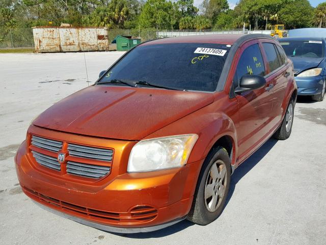 1B3HB28B68D576440 - 2008 DODGE CALIBER ORANGE photo 2