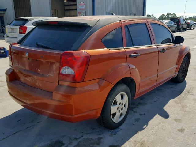 1B3HB28B68D576440 - 2008 DODGE CALIBER ORANGE photo 4