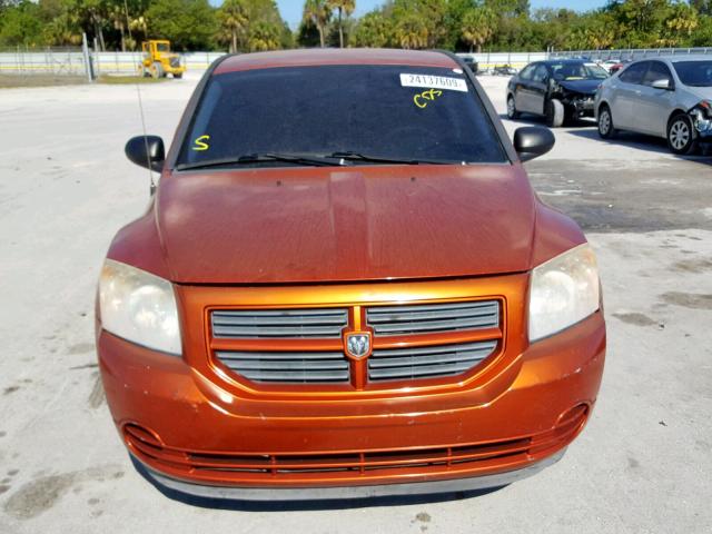 1B3HB28B68D576440 - 2008 DODGE CALIBER ORANGE photo 9