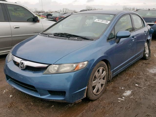 2HGFA1F50AH322734 - 2010 HONDA CIVIC LX BLUE photo 2