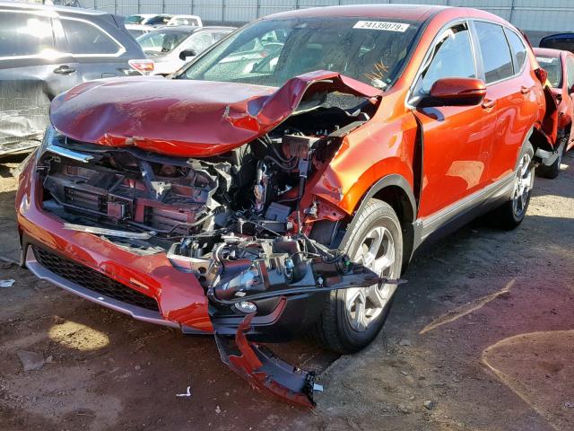 2HKRW2H85JH687265 - 2018 HONDA CR-V EXL ORANGE photo 2