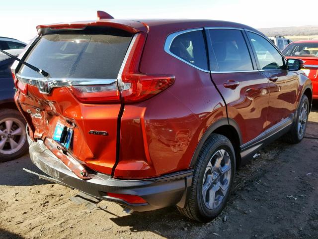 2HKRW2H85JH687265 - 2018 HONDA CR-V EXL ORANGE photo 4