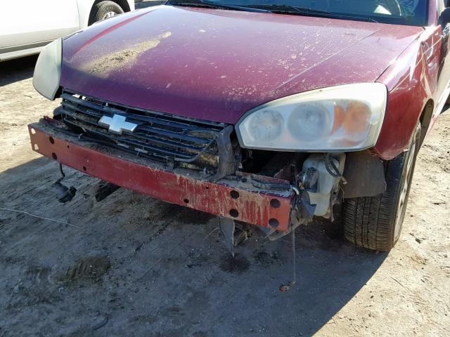 1G1ZT63846F193142 - 2006 CHEVROLET MALIBU MAX ბურგუნდია ფოტო 9