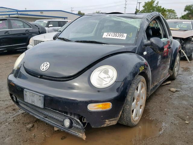 3VWDD21C82M459901 - 2002 VOLKSWAGEN NEW BEETLE BLACK photo 2