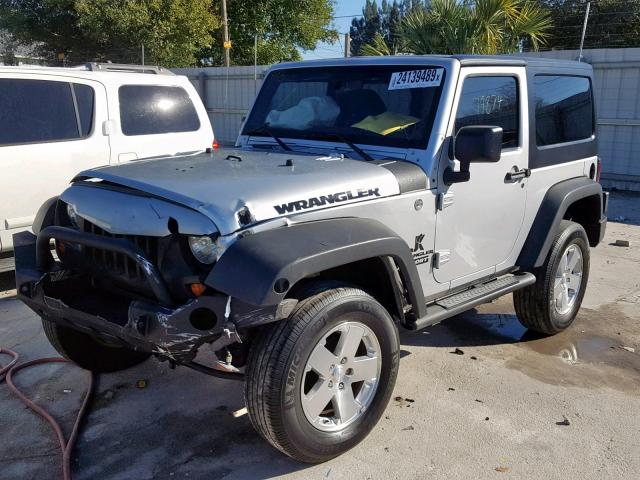 1J4AA2D19BL580411 - 2011 JEEP WRANGLER S SILVER photo 2