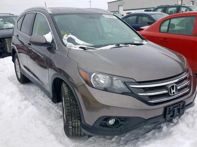 2HKRM4H71EH665410 - 2014 HONDA CR-V EXL GRAY photo 1