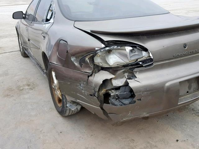 1G2WP52K71F177424 - 2001 PONTIAC GRAND PRIX GRAY photo 9