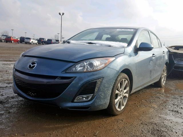 JM1BL1U55B1366979 - 2011 MAZDA 3 S BLUE photo 2