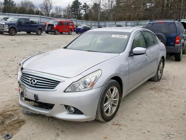 JN1CV6AR8DM755123 - 2013 INFINITI G37 SILVER photo 2