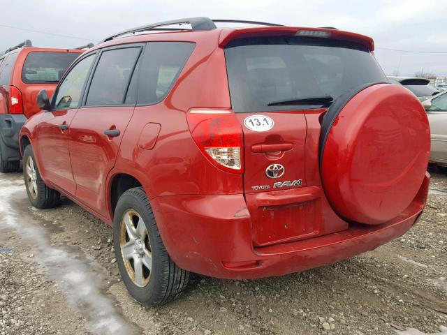 JTMBD33VX75120780 - 2007 TOYOTA RAV4 RED photo 3