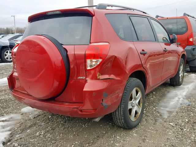 JTMBD33VX75120780 - 2007 TOYOTA RAV4 RED photo 4