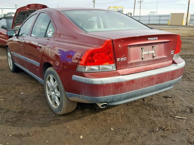 YV1RH59H042388759 - 2004 VOLVO S60 2.5T BURGUNDY photo 3