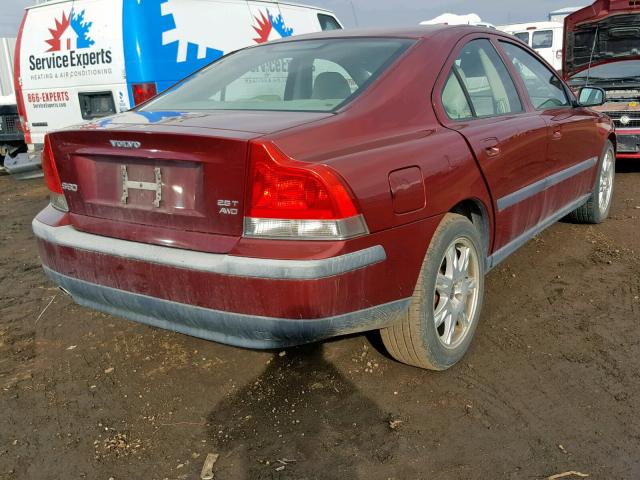 YV1RH59H042388759 - 2004 VOLVO S60 2.5T BURGUNDY photo 4