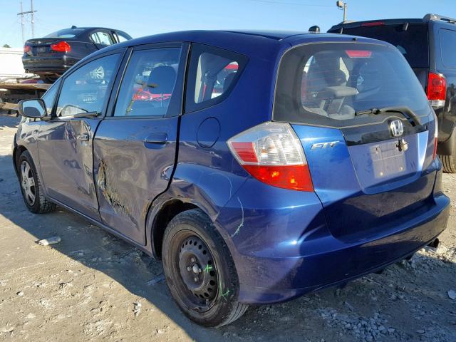 JHMGE8H33BC016416 - 2011 HONDA FIT BLUE photo 3