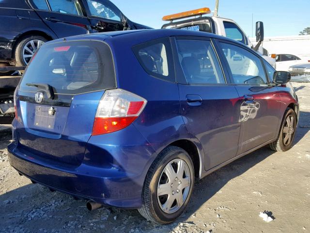 JHMGE8H33BC016416 - 2011 HONDA FIT BLUE photo 4