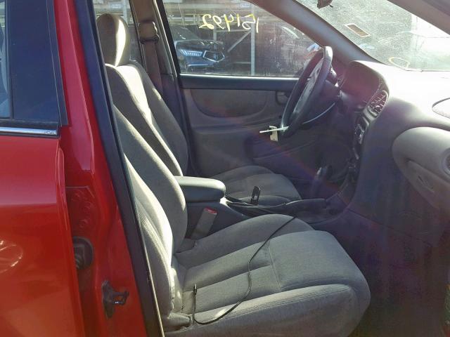 1G3NL52T1YC411404 - 2000 OLDSMOBILE ALERO GL RED photo 5