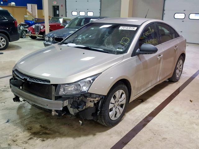 1G1PD5SHXC7298712 - 2012 CHEVROLET CRUZE LS GOLD photo 2