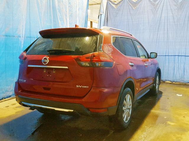 5N1AT2MV5HC852315 - 2017 NISSAN ROGUE SV RED photo 4