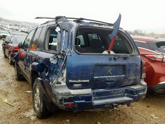 1GNDT13SX42101558 - 2004 CHEVROLET TRAILBLAZE BLUE photo 3