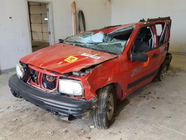 2CNBJ734246909170 - 2004 CHEVROLET TRACKER ZR RED photo 2