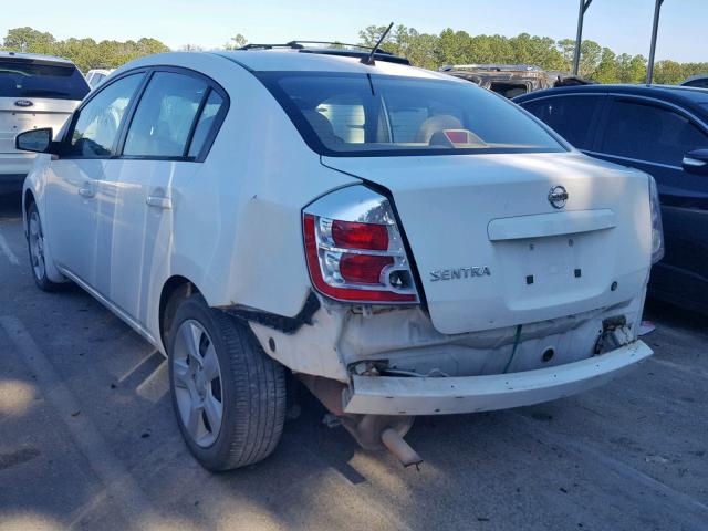 3N1AB61E08L669642 - 2008 NISSAN SENTRA 2.0 WHITE photo 3