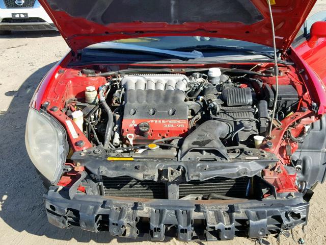 4A3AK44T36E043475 - 2006 MITSUBISHI ECLIPSE SE RED photo 7