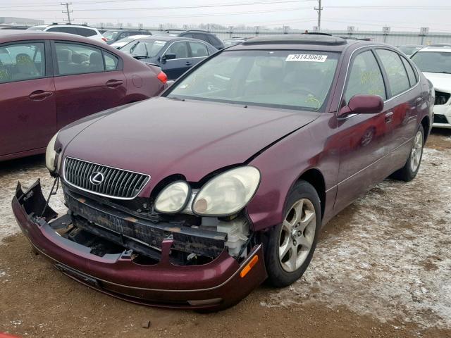 JT8BD69S510132806 - 2001 LEXUS GS 300 MAROON photo 2