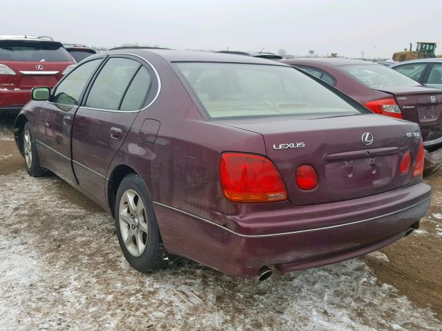 JT8BD69S510132806 - 2001 LEXUS GS 300 MAROON photo 3