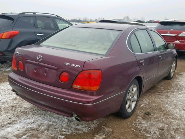 JT8BD69S510132806 - 2001 LEXUS GS 300 MAROON photo 4