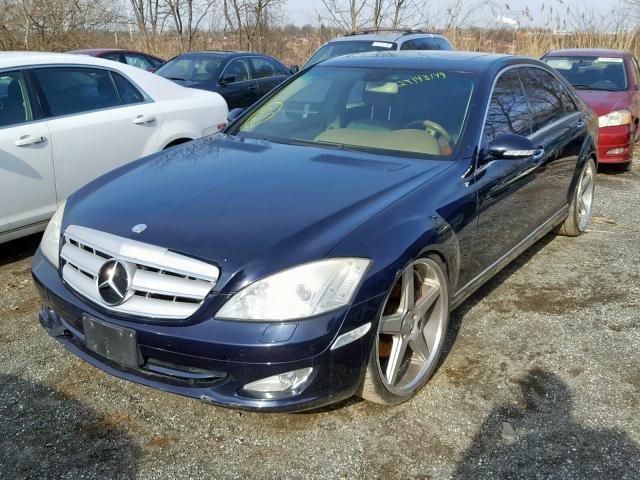 WDDNG71X97A064991 - 2007 MERCEDES-BENZ S 550 BLUE photo 2