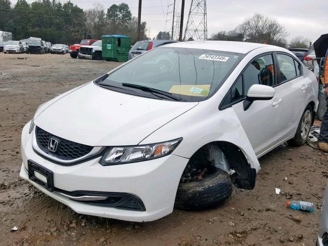 2HGFB2F59EH531933 - 2014 HONDA CIVIC LX WHITE photo 2