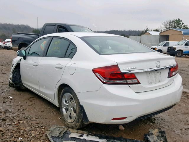 2HGFB2F59EH531933 - 2014 HONDA CIVIC LX WHITE photo 3