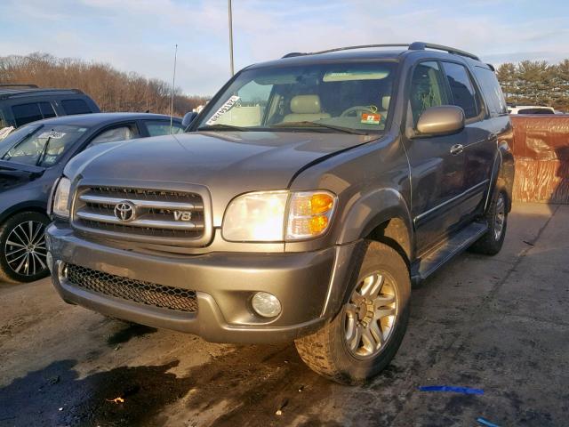 5TDBT48A84S229792 - 2004 TOYOTA SEQUOIA LI GRAY photo 2