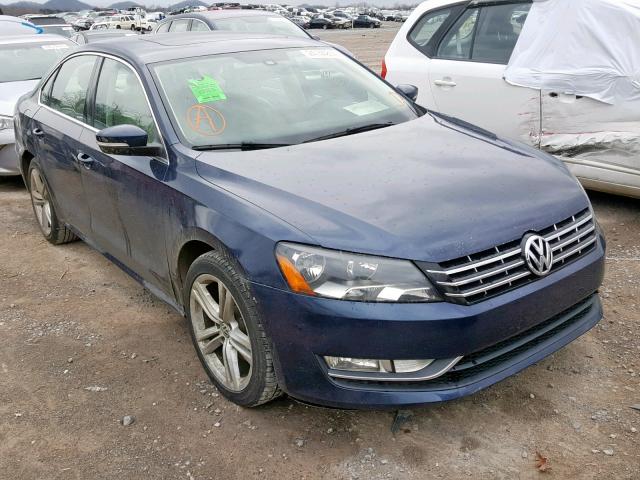 1VWBM7A30DC014318 - 2013 VOLKSWAGEN PASSAT SE BLUE photo 1