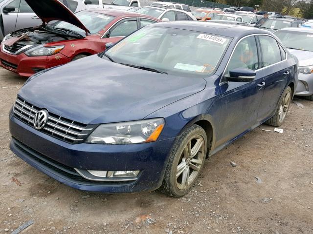 1VWBM7A30DC014318 - 2013 VOLKSWAGEN PASSAT SE BLUE photo 2