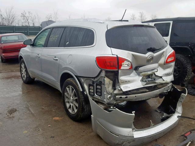 5GAKRCKD6DJ263787 - 2013 BUICK ENCLAVE SILVER photo 3