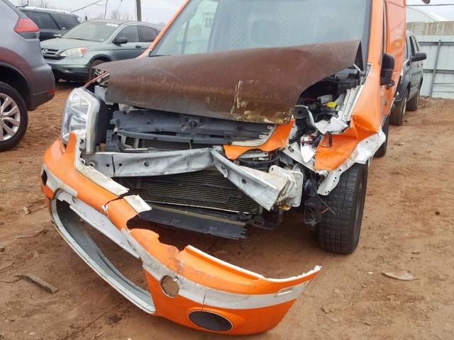 NM0LS7BN9BT067106 - 2011 FORD TRANSIT CO ORANGE photo 9