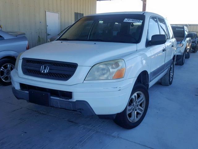 2HKYF18124H585712 - 2004 HONDA PILOT LX WHITE photo 2