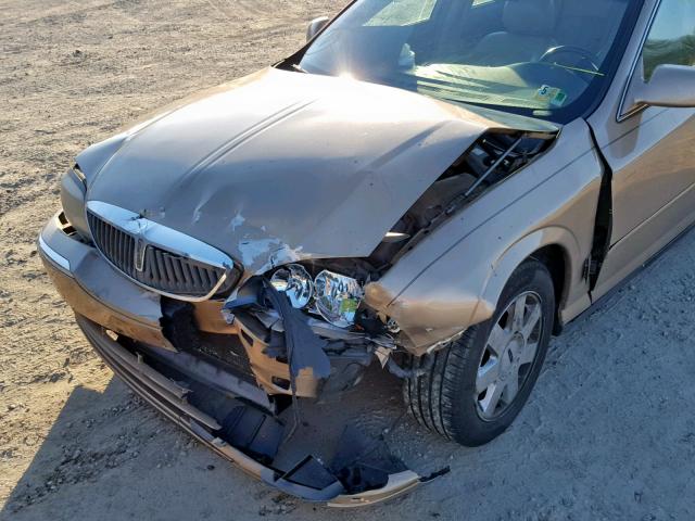 1LNHM86S75Y610626 - 2005 LINCOLN LS GOLD photo 9