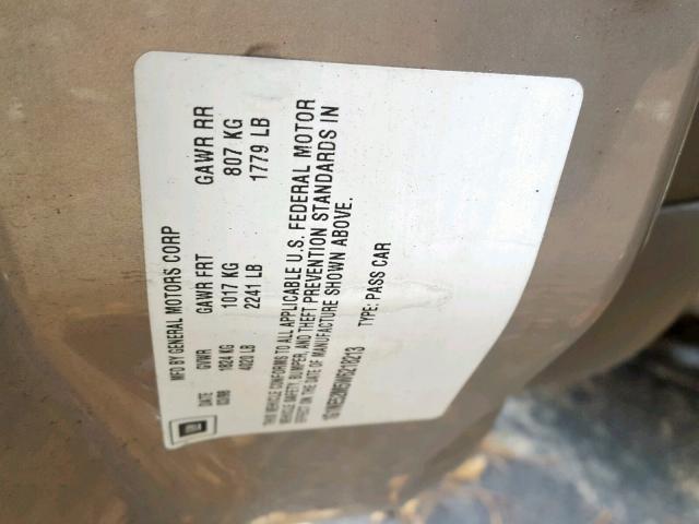 1G1NE52M5W6218213 - 1998 CHEVROLET MALIBU LS Алтын фото 10