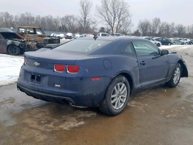 2G1FB1EV3A9140560 - 2010 CHEVROLET CAMARO LT BLUE photo 4