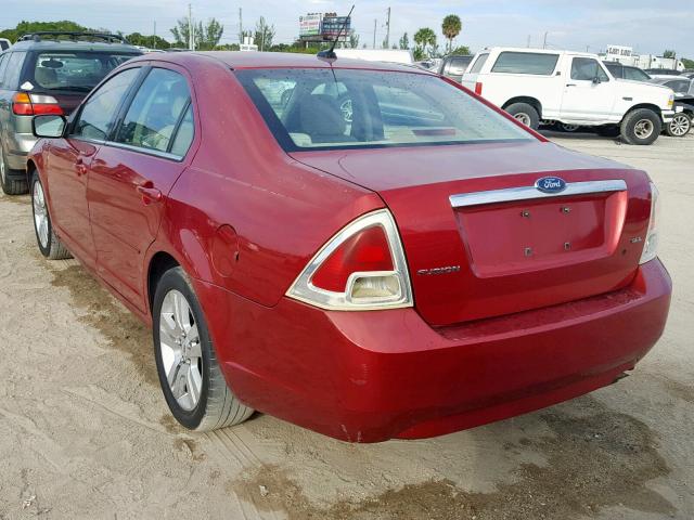 3FAHP08Z69R122897 - 2009 FORD FUSION SEL RED photo 3