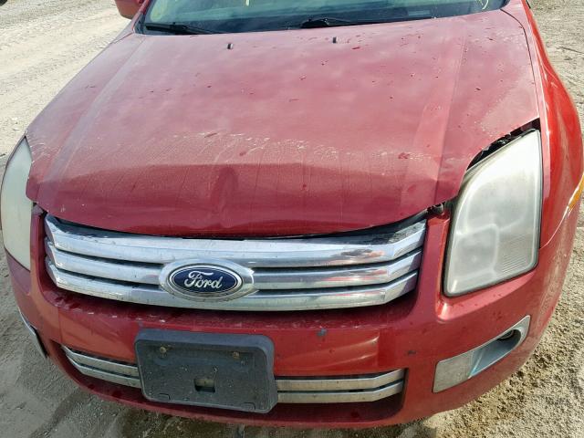 3FAHP08Z69R122897 - 2009 FORD FUSION SEL RED photo 7