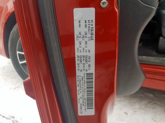 2C4RDGCG3FR705533 - 2015 DODGE GRAND CARA RED photo 10