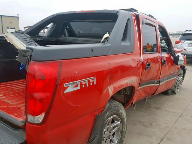 3GNEC12T74G269938 - 2004 CHEVROLET AVALANCHE RED photo 9