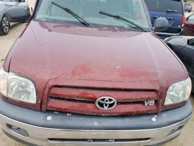 5TBJT32166S472611 - 2006 TOYOTA TUNDRA RED photo 7