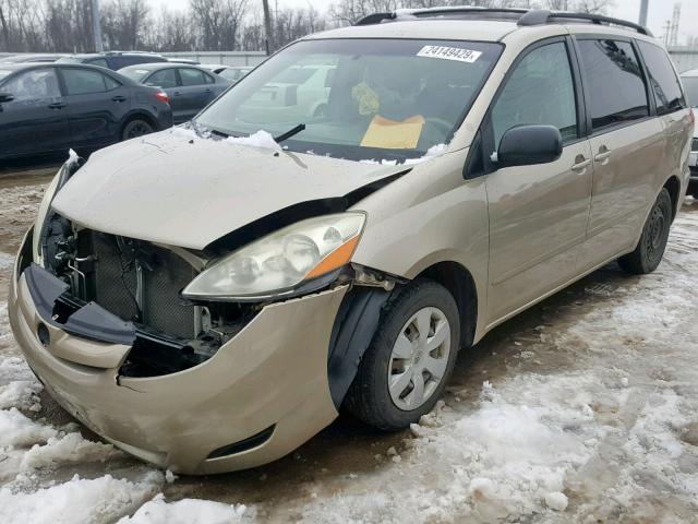 5TDZK23C28S137114 - 2008 TOYOTA SIENNA CE TAN photo 2